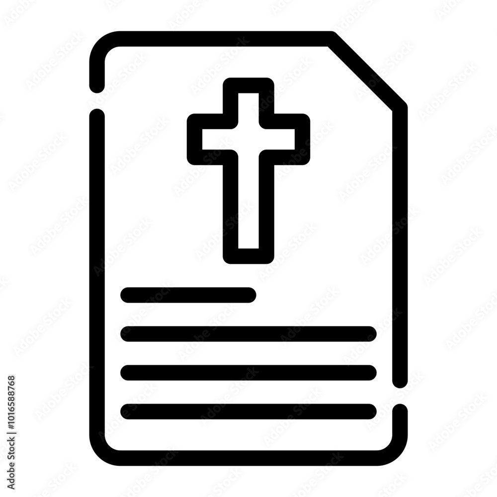 Obraz premium sermon line icon