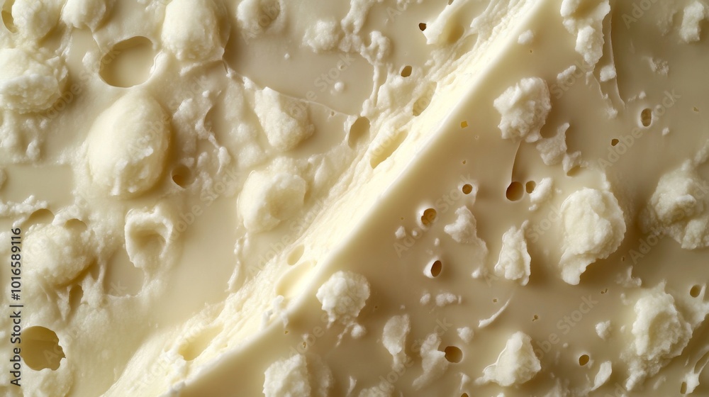 White Chocolate Bar with Large Air Bubbles and Crumbs White Chocolate Bar with Large Air Bubbles and Crumbs