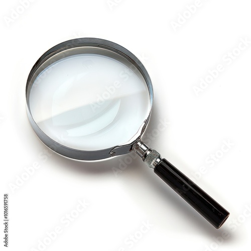 Magnifier white background reflection magnifying.