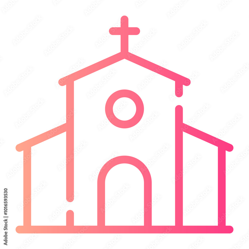 church gradient icon