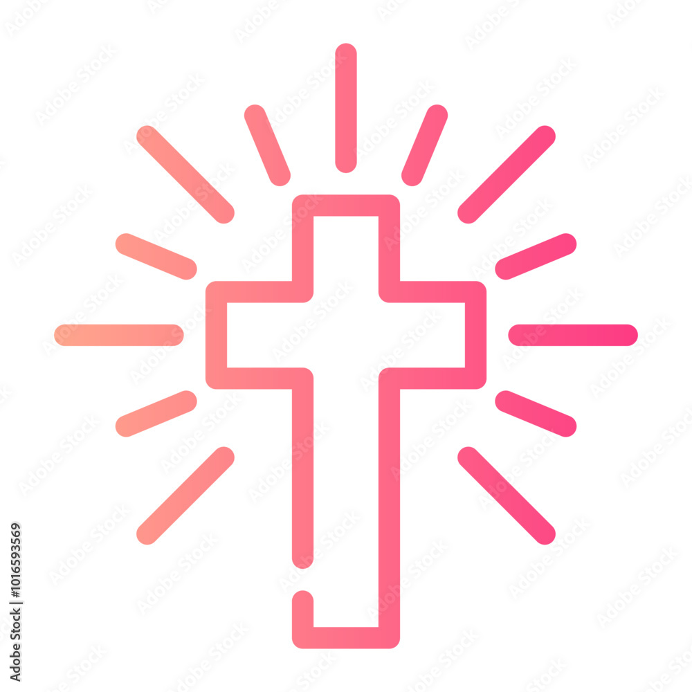 Obraz premium cross gradient icon