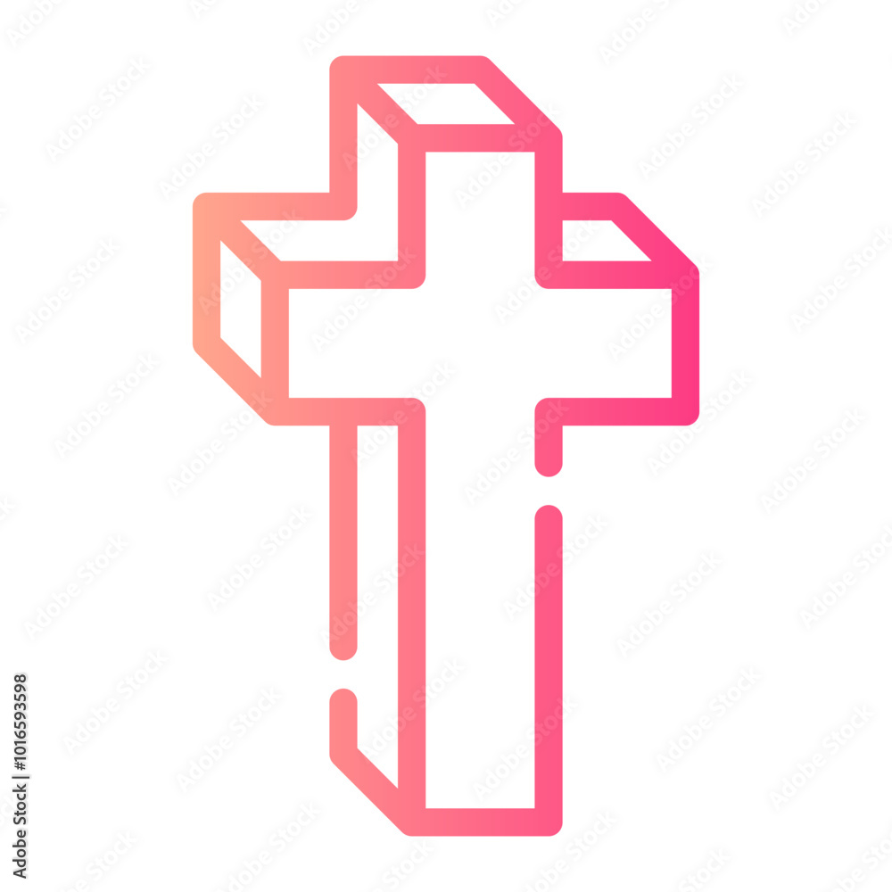 Obraz premium cross gradient icon