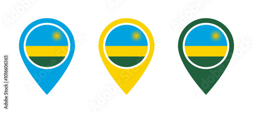 Free Download Rwanda flag location icon set - GFXLoad