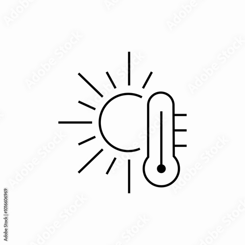 hot weather icon sign vector