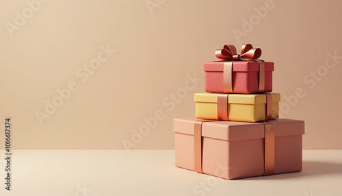 Gift box with ribbon