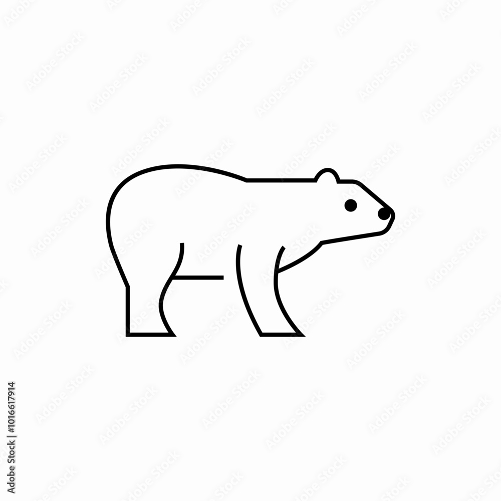 polar bear icon sign vector polar bear icon sign vector