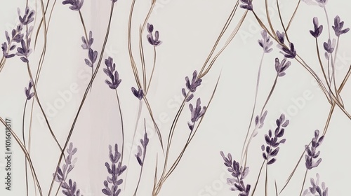 Elegant Lavender Floral Pattern for Inspiring Home Decor and Textile Design photo