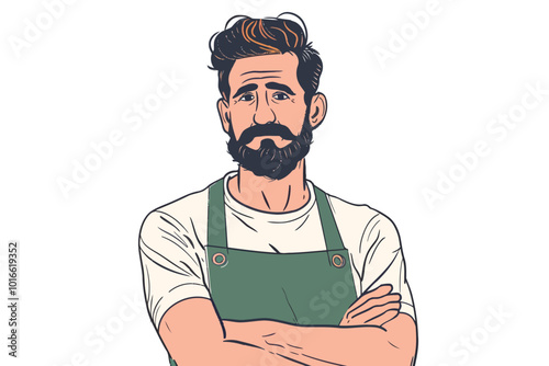 househusband isolated illustration