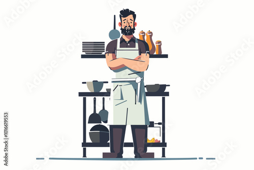 househusband isolated illustration