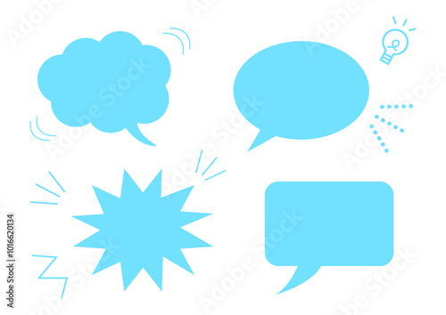 シンプルな吹き出しのフレーム素材