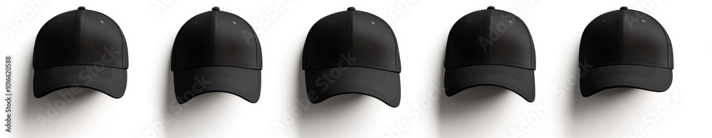 Fototapeta premium Black Caps Mockup.
