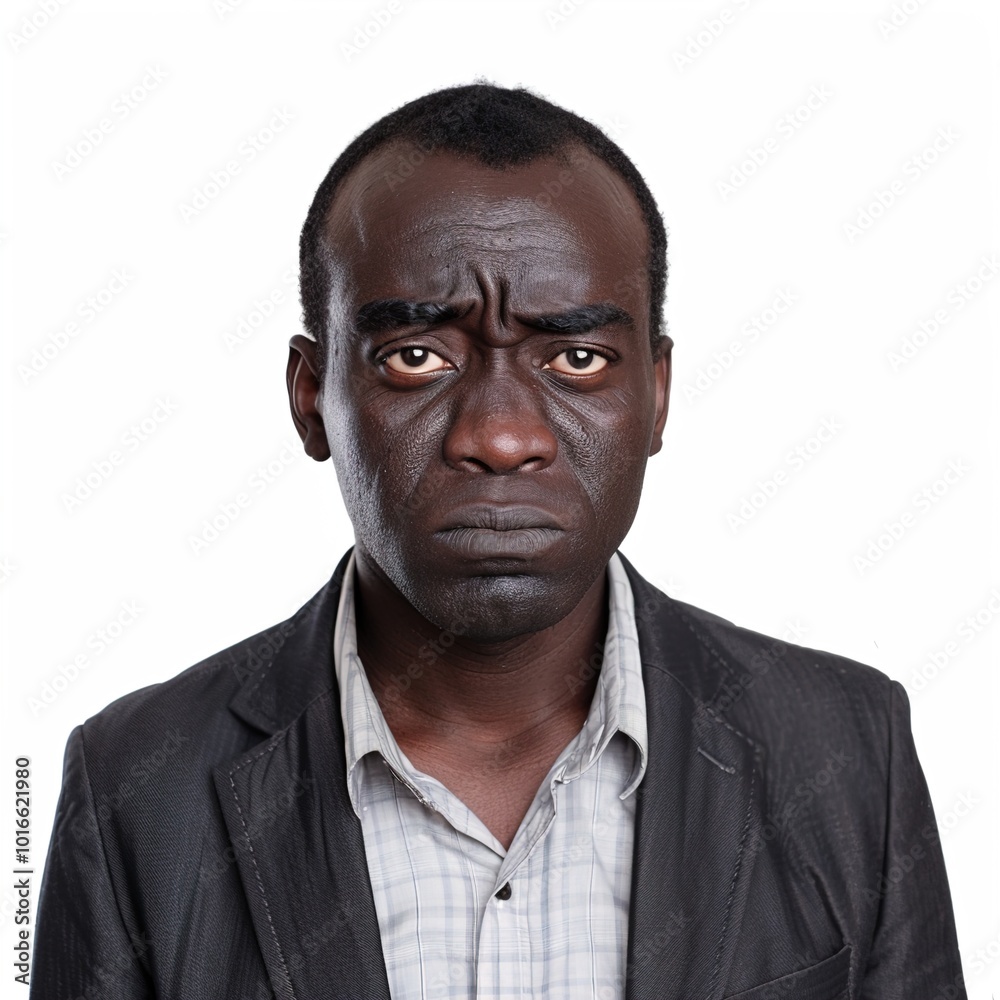 Sad, portrait and black man with depression frown on isolated, transparent and png background. Sad, portrait and black man with depression frown on isolated, transparent and png background.