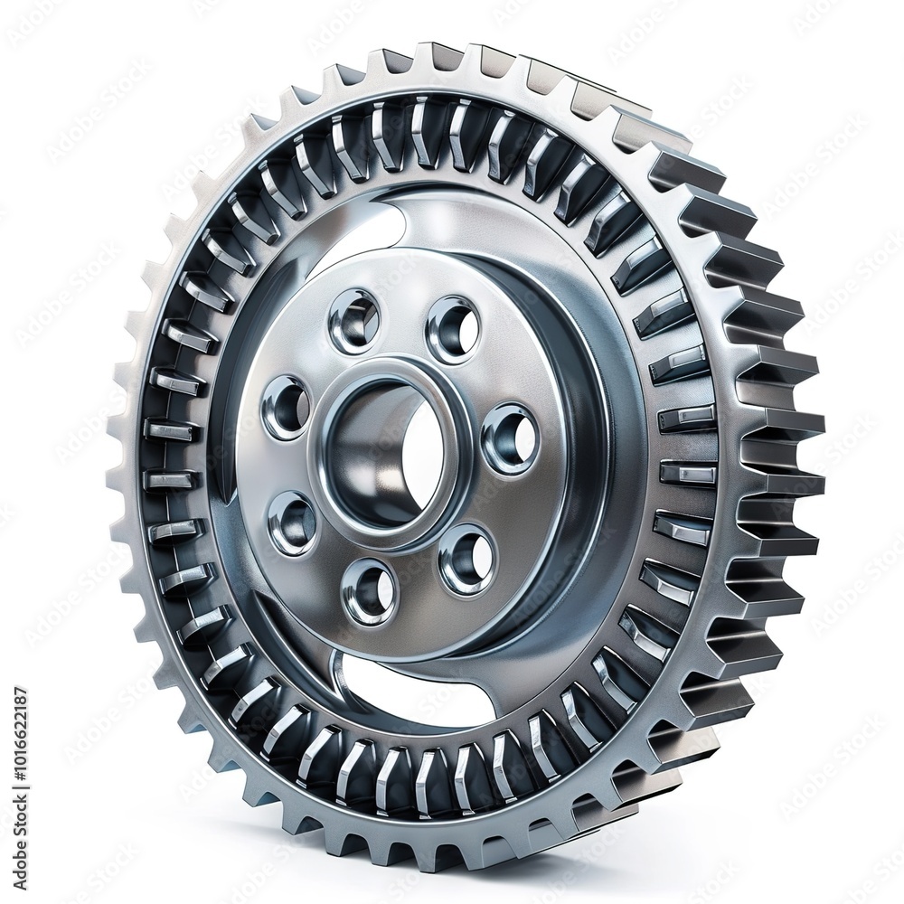 Obraz premium Robust Gear Wheel Construction Isolated