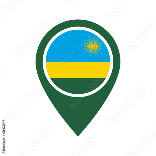 Rwanda flag location icon Free Download Rwanda flag location icon - GFXLoad