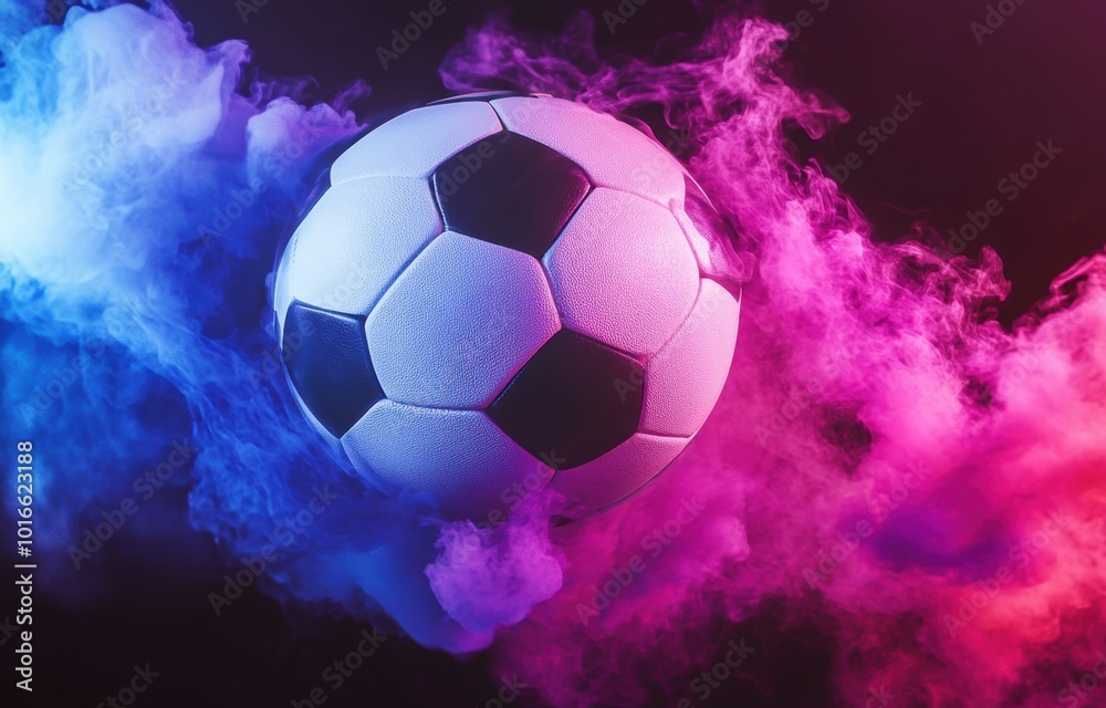 Fototapeta premium Soccer Ball Smoke.
