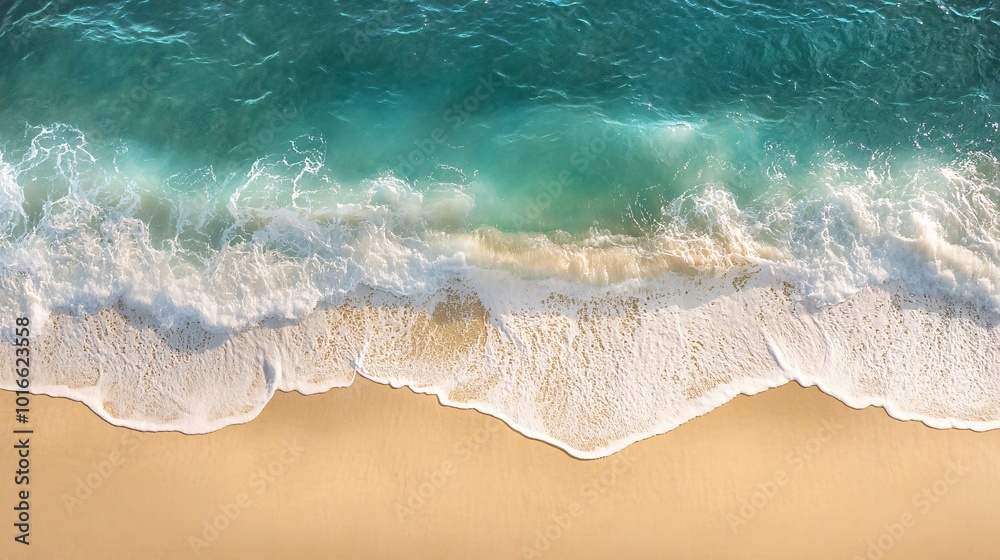Aerial view of serene ocean waves Aerial view of serene ocean waves