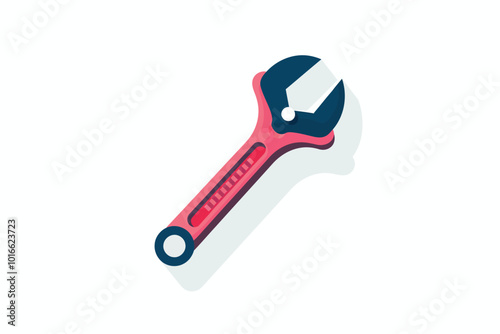 Wrench isolated illustration