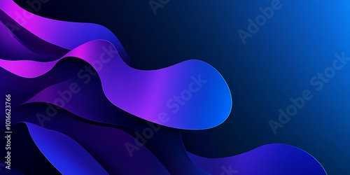 Simple Blue And Purple Geometric Abstract Design  With Copy Space. Generative AI