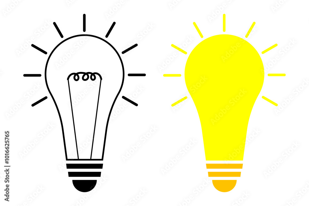 light bulb icon vector light bulb icon vector