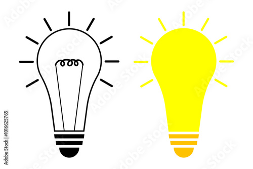 light bulb icon vector