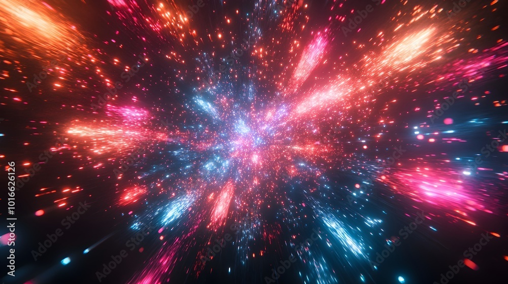 Dazzling neon themed fireworks display with a captivating blend of futuristic lights vibrant colors and a bold energetic for the new year Dazzling neon themed fireworks display with a captivating blend of futuristic lights vibrant colors and a bold energetic for the new year