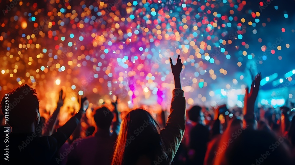New Year s Eve with a cheerful crowd dazzling fireworks display and a festive atmosphere welcoming the arrival of 2025 New Year s Eve with a cheerful crowd dazzling fireworks display and a festive atmosphere welcoming the arrival of 2025