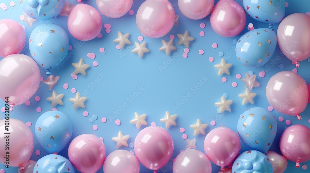 Colorful balloons float in the air, creating a festive atmosphere for a birthday celebration Colorful balloons float in the air, creating a festive atmosphere for a birthday celebration