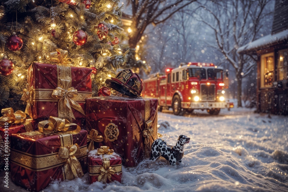 Christmas cheer for brave firefighters and their families.