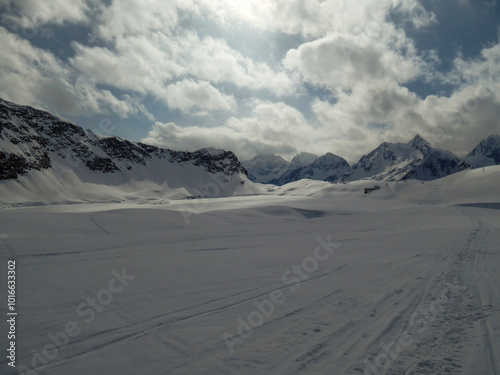 landscape during winter in formazza valley