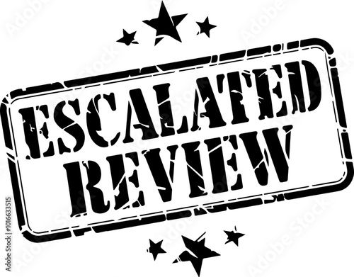 Vector Stamp: Escalated Review Status Design