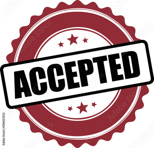 Vector Seal with Accepted Stamp Design