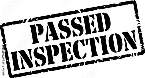 Bold Passed Inspection Stamp Vector Design