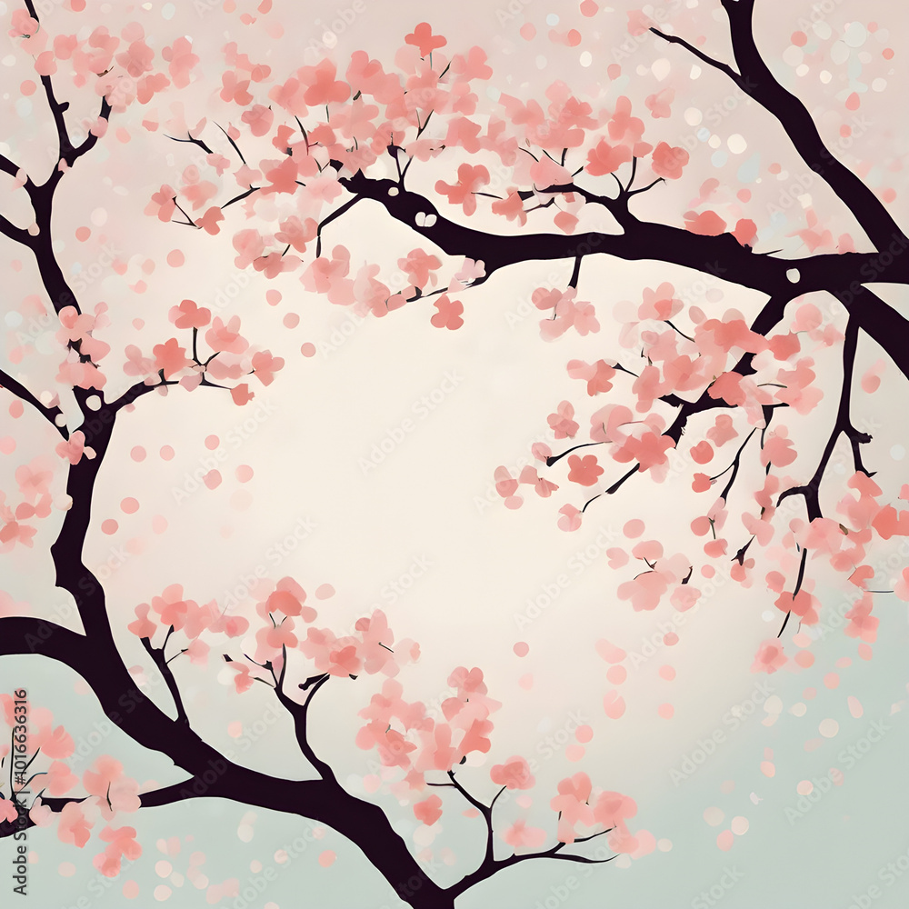 Fototapeta premium Monochromatic peony outlines repeating seamlessly on a gradient background, transitioning from light coral to deep salmon - Generative AI