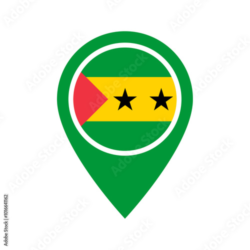 Free Download Sao Tome and Principe flag location icon - GFXLoad
