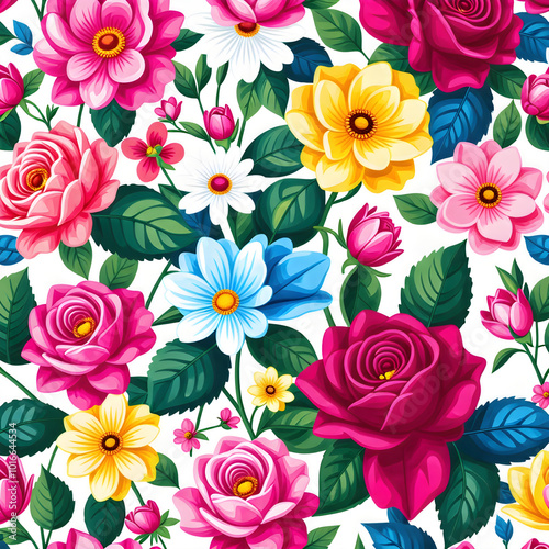 seamless pattern with roses 