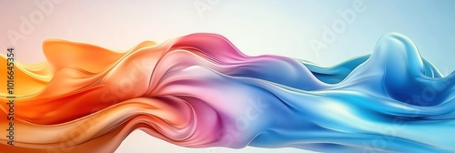 Abstract flowing colors in soft waves design, perfect for backgrounds and modern art projects.
