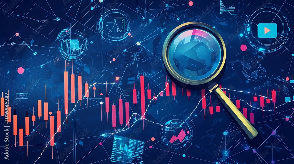 Magnifying Glass Over Global Market Data Growth and Trends Magnifying Glass Over Global Market Data Growth and Trends