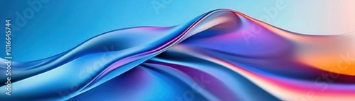 A vibrant wave pattern in blue and purple colors, creating a dynamic and abstract visual effect.