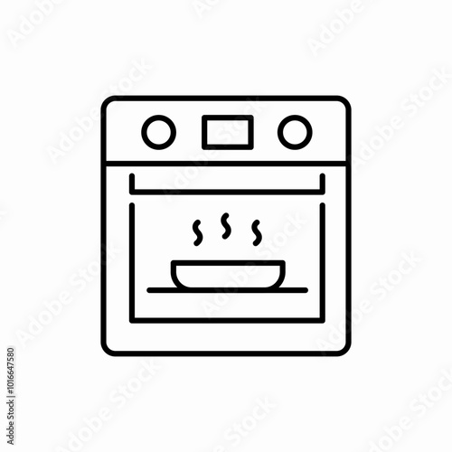 electric oven icon sign vector