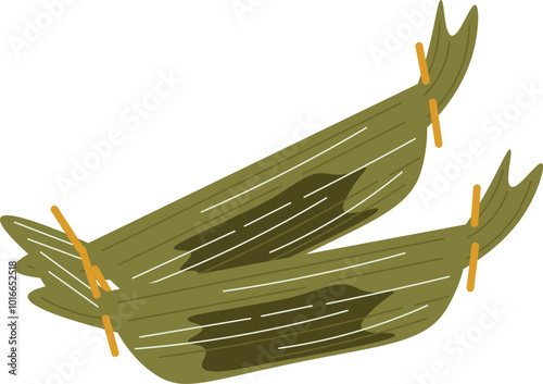 pulut panggang Malaysia Asian Food Illustration