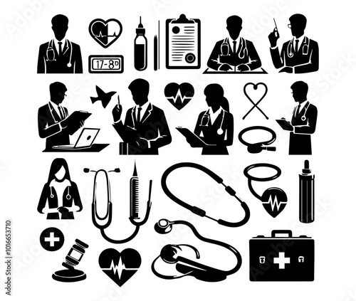 Medicine and Healthcare Icons - Big collection, set of doctor icons