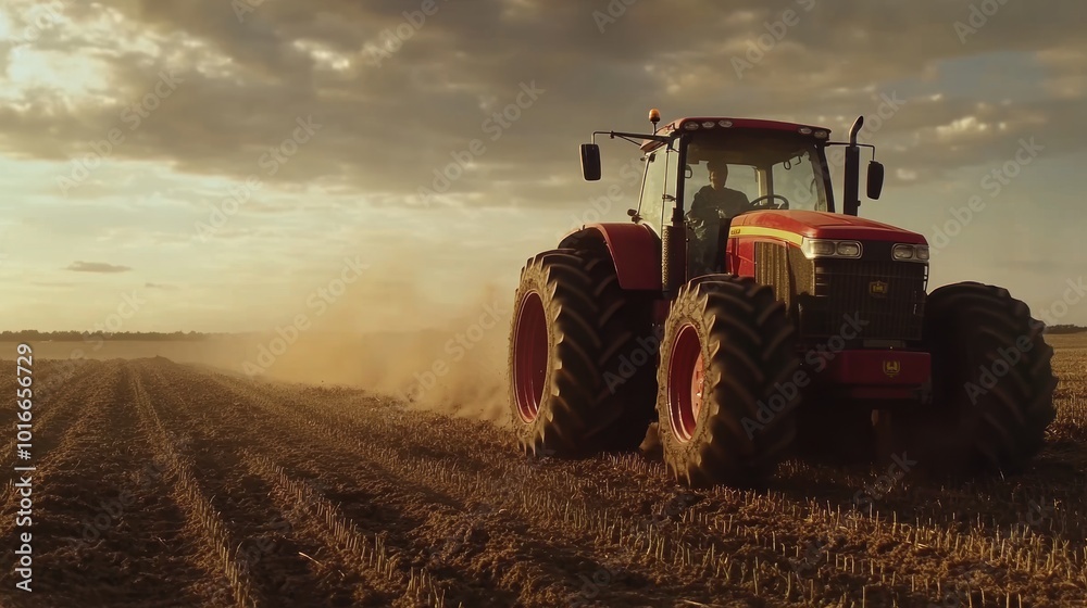 Tractor in Field. Tractor in Field.