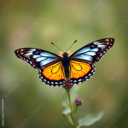 Butterfly wings, outdoor butterfly insect. AI generated image, ai