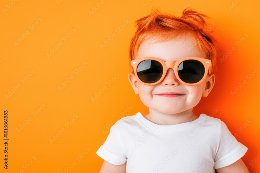 A girl with red hair and glasses