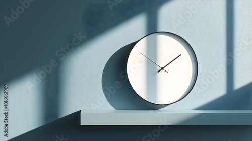 Minimalist Geometric Clock with Abstract Time Concept