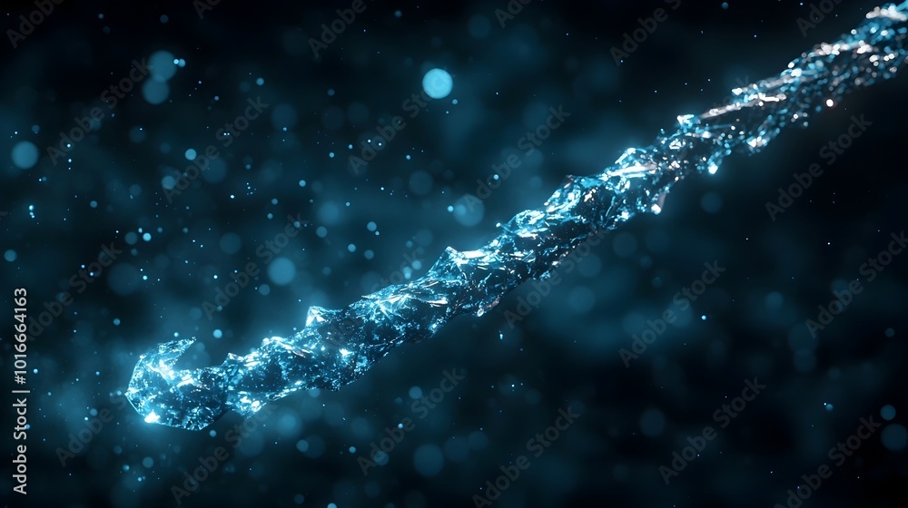 Elegant Crystal Whip with Magical Glittering Strands Elegant Crystal Whip with Magical Glittering Strands