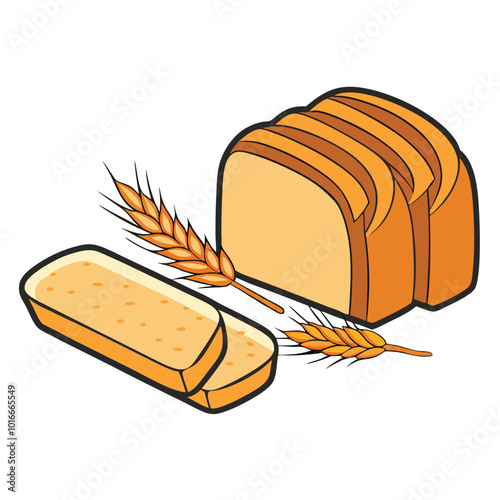 Bread vector illustration.