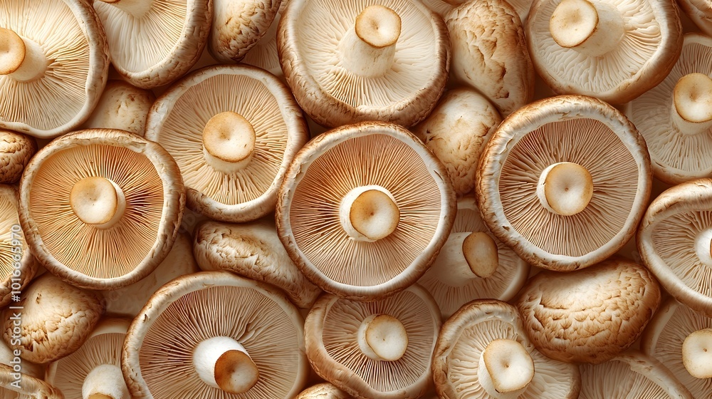 Assortment of Fresh Edible Mushrooms on Wooden Table Assortment of Fresh Edible Mushrooms on Wooden Table