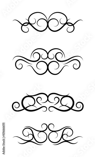 Calligraphic set art ornament pack