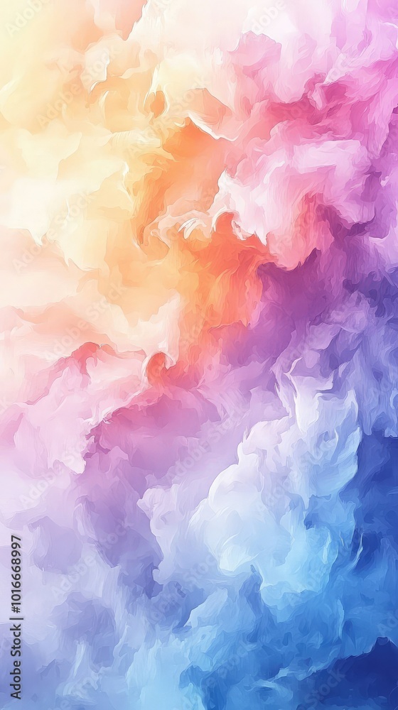 Fototapeta premium A vibrant abstract artwork showcasing a blend of pastel colors and soft textures, perfect for creative backgrounds or designs.